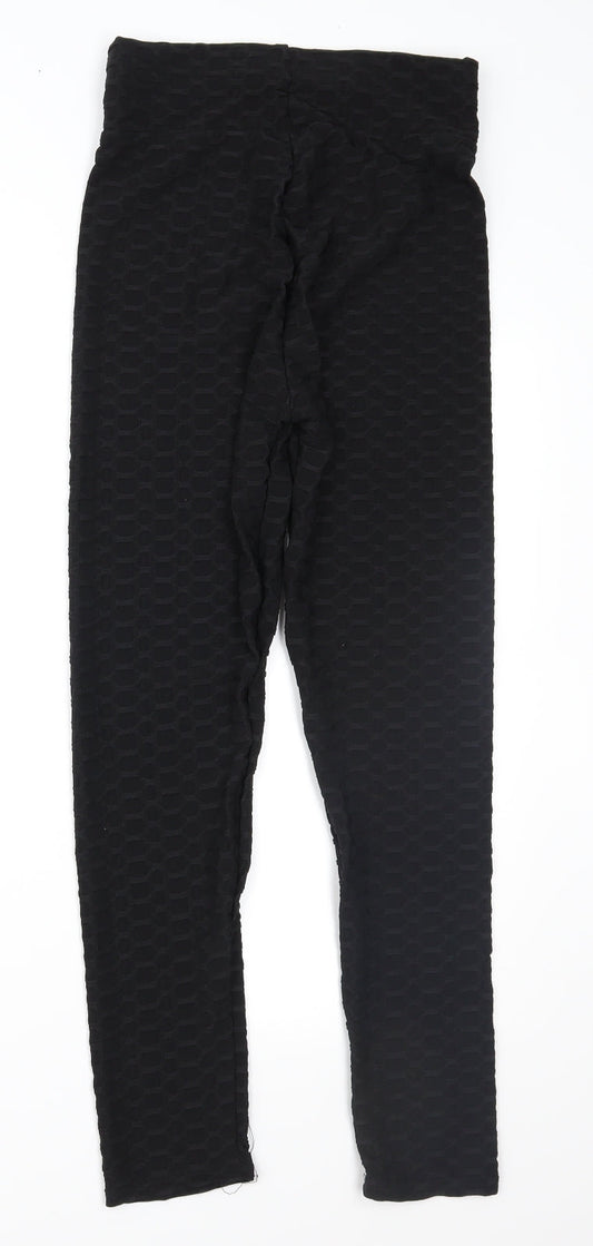 Womens UK Size S Preworn  Carrot Black Leggings