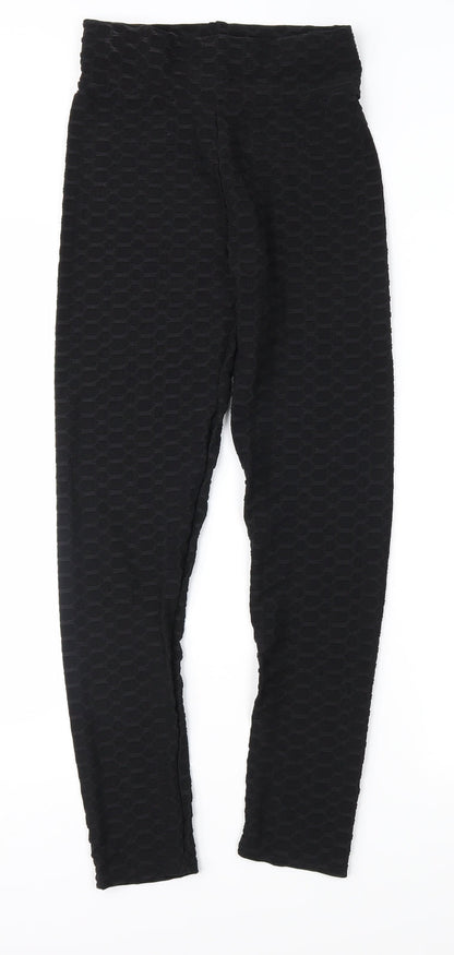 Womens UK Size S Preworn  Carrot Black Leggings