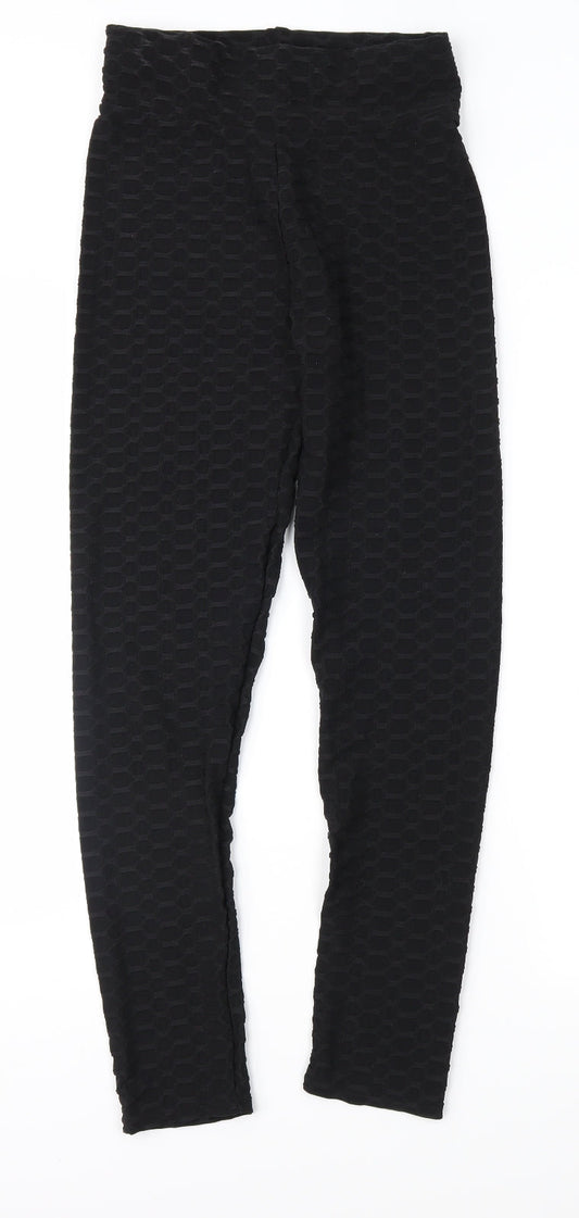 Womens UK Size S Preworn  Carrot Black Leggings