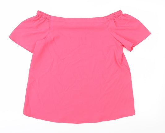 George Womens Pink   Basic Blouse Size 8