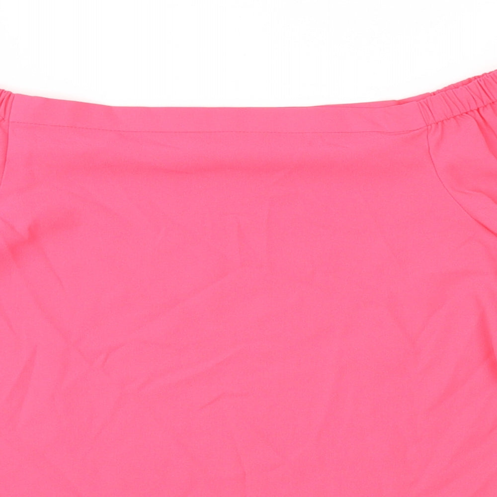George Womens Pink   Basic Blouse Size 8