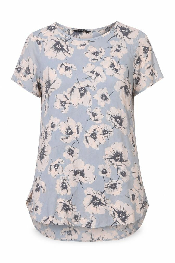 Womens UK Size 6 New Look Grey Basic Blouse