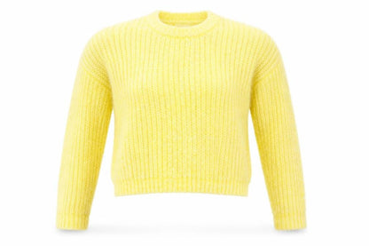 New Look Womens Yellow  Knit Pullover Jumper Size S