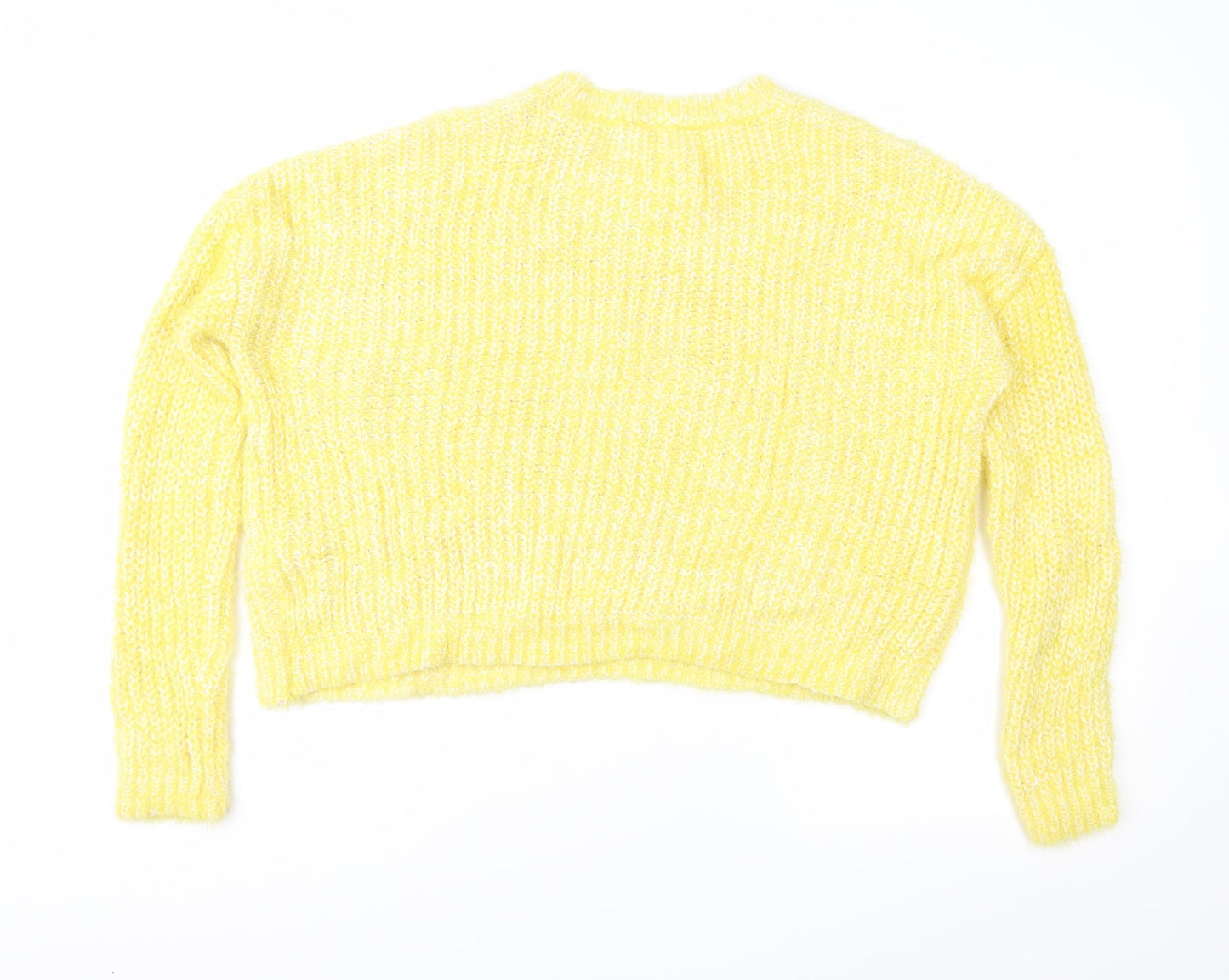New Look Womens Yellow  Knit Pullover Jumper Size S