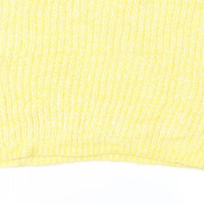 New Look Womens Yellow  Knit Pullover Jumper Size S