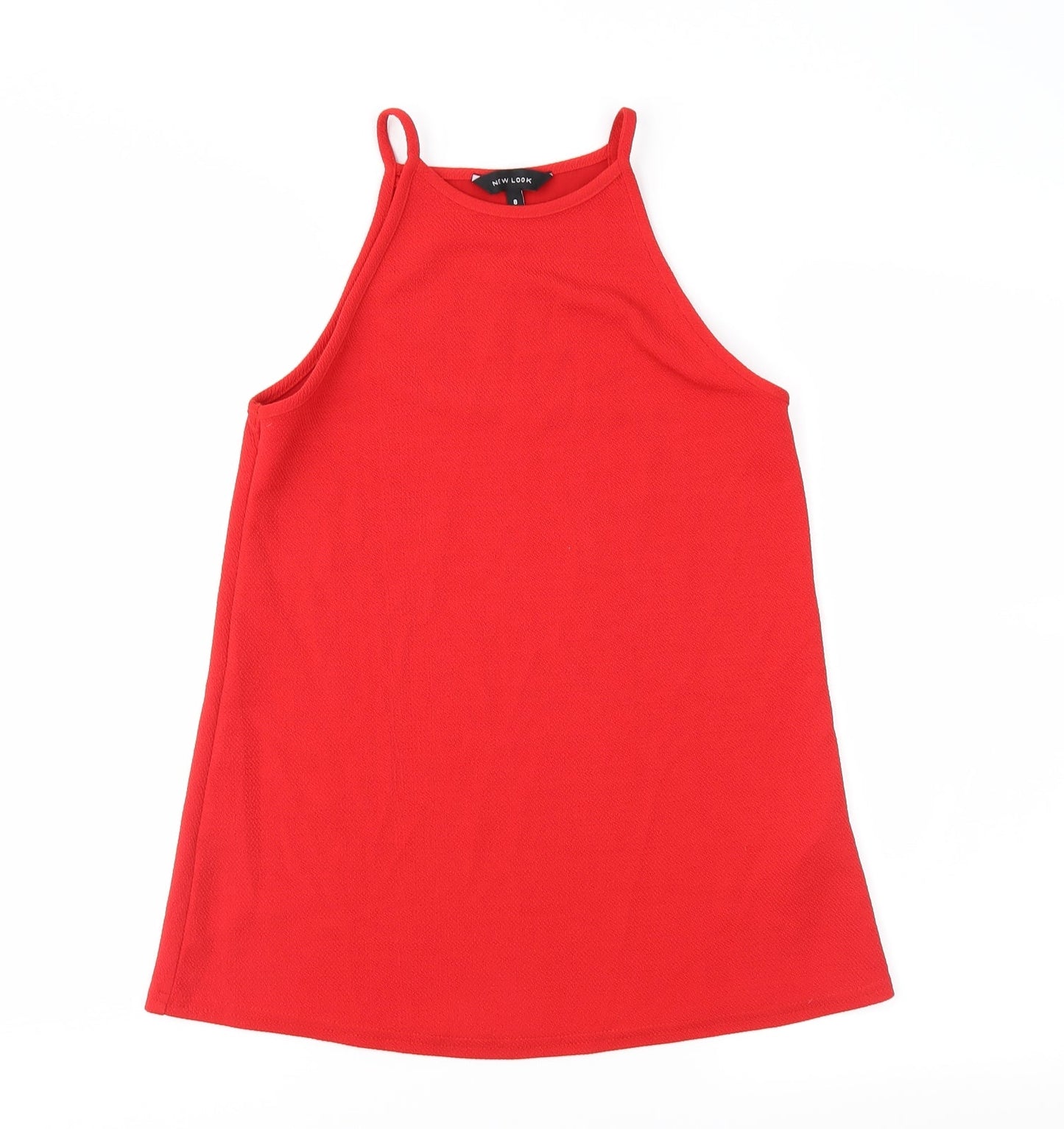 Womens UK Size 8 New Look Red Basic Blouse
