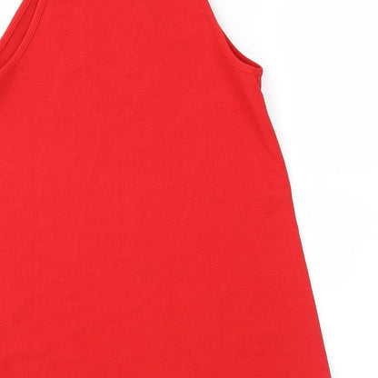 Womens UK Size 8 New Look Red Basic Blouse