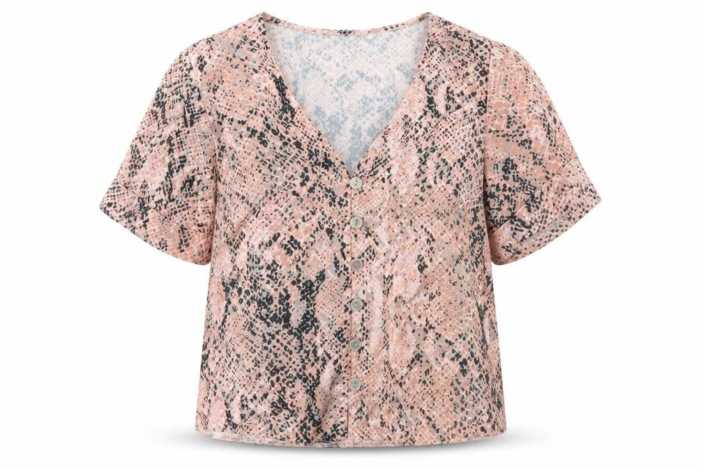Womens UK Size 6 New Look Pink Basic Blouse