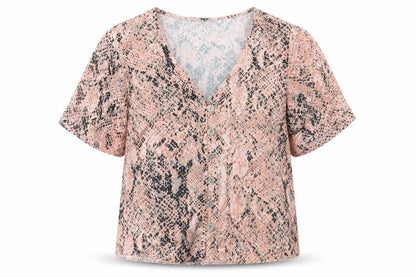 Womens UK Size 6 New Look Pink Basic Blouse