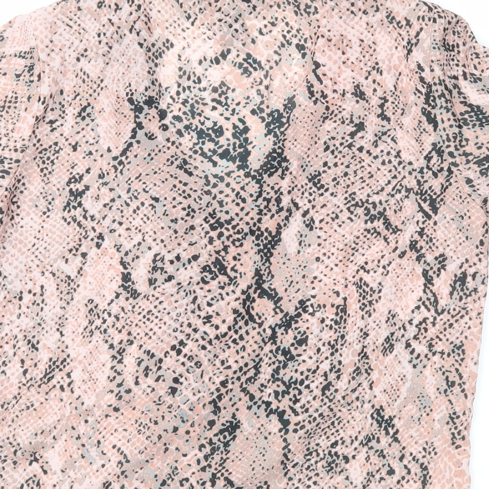 Womens UK Size 6 New Look Pink Basic Blouse