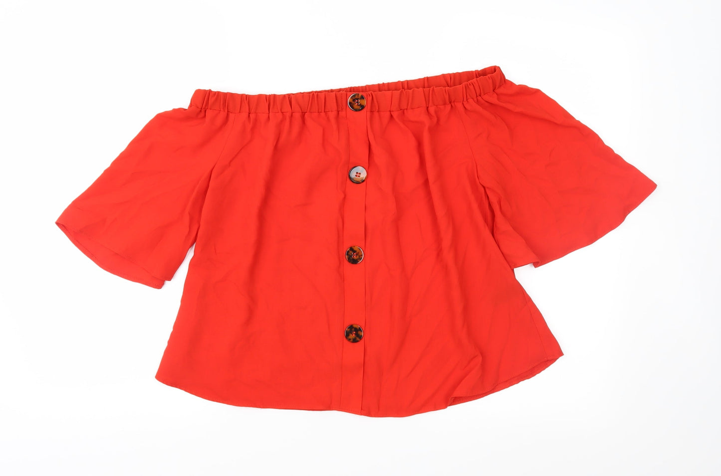 George Womens Red   Basic Blouse Size 8