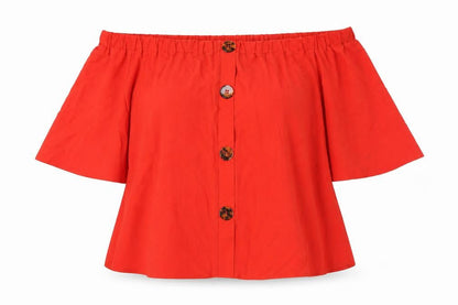 Womens UK Size 8 George Red Basic Blouse