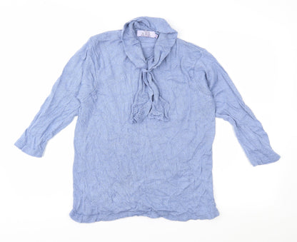 EWM Womens Blue  Knit Pullover Jumper Size M
