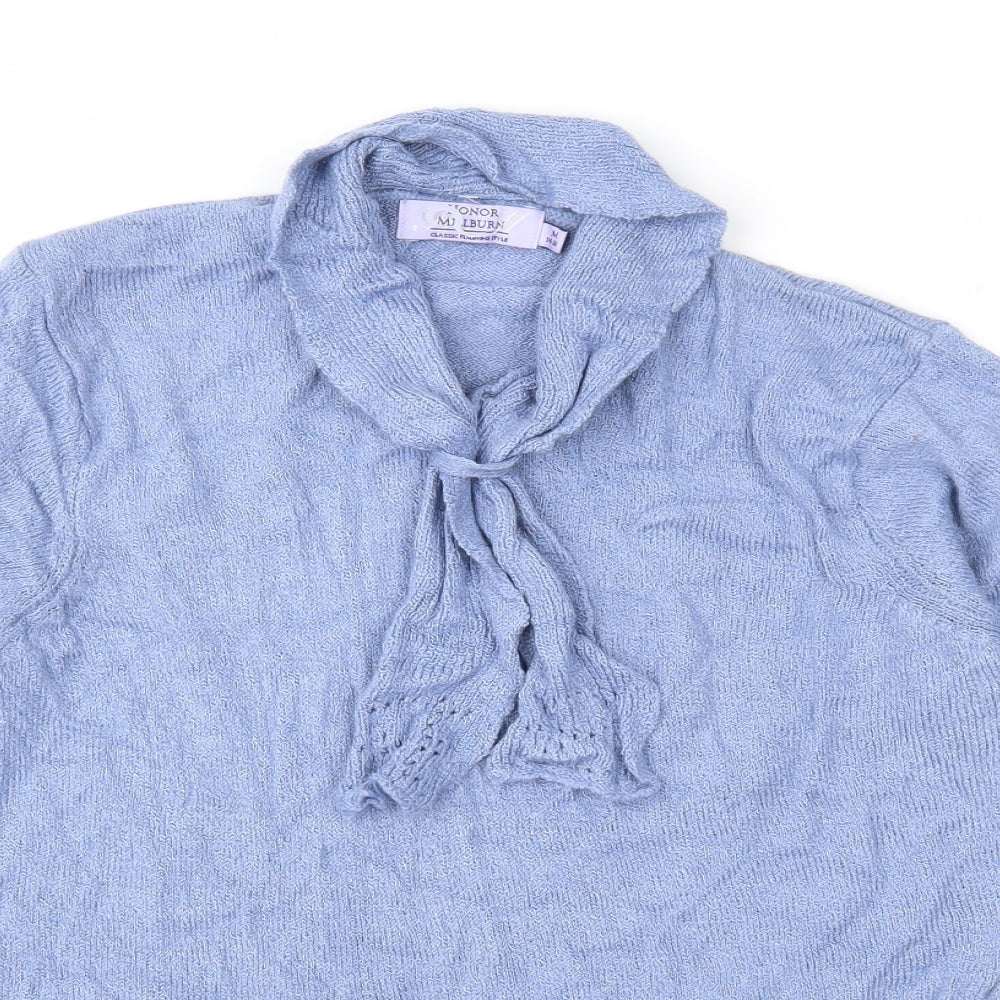 EWM Womens Blue  Knit Pullover Jumper Size M