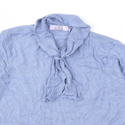 EWM Womens Blue  Knit Pullover Jumper Size M