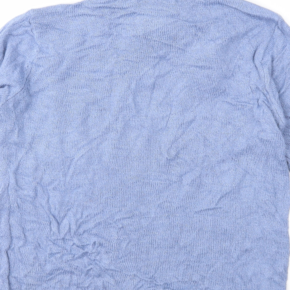 EWM Womens Blue  Knit Pullover Jumper Size M
