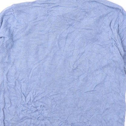 EWM Womens Blue  Knit Pullover Jumper Size M