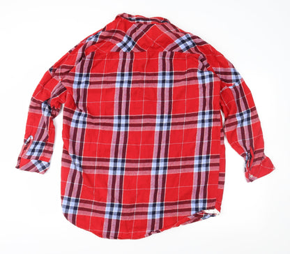 F&F Womens Red Check   Nightshirt Size 12