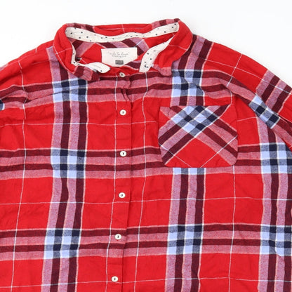 F&F Womens Red Check   Nightshirt Size 12