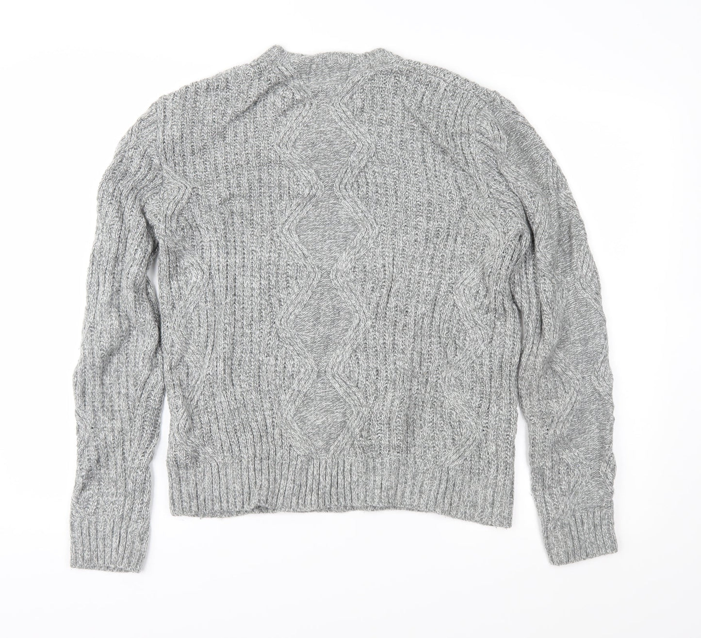 Topman Mens Grey  Knit Pullover Jumper Size S