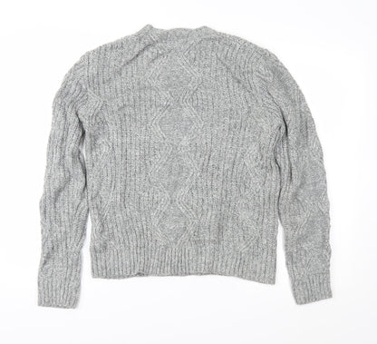 Topman Mens Grey  Knit Pullover Jumper Size S