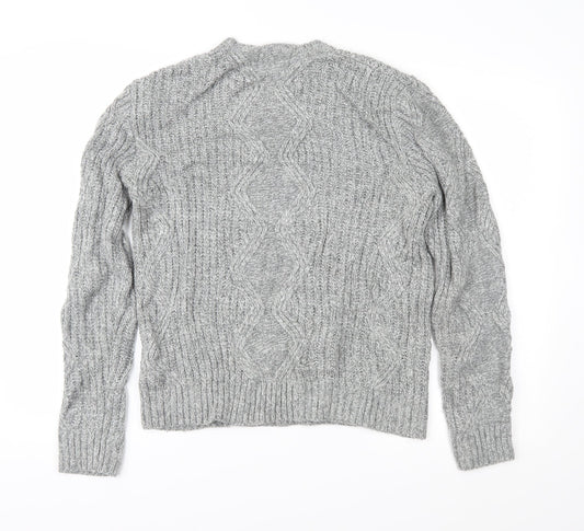 Topman Mens Grey  Knit Pullover Jumper Size S