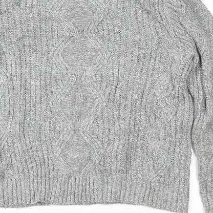 Topman Mens Grey  Knit Pullover Jumper Size S