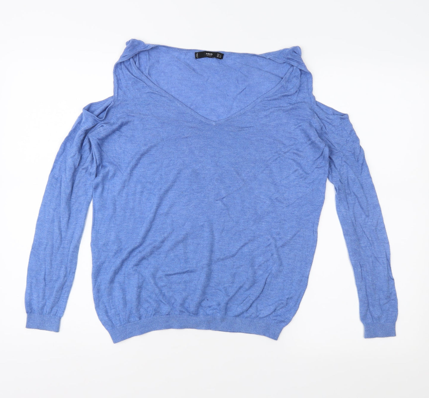 MNG Womens Blue  Knit Pullover Jumper Size S