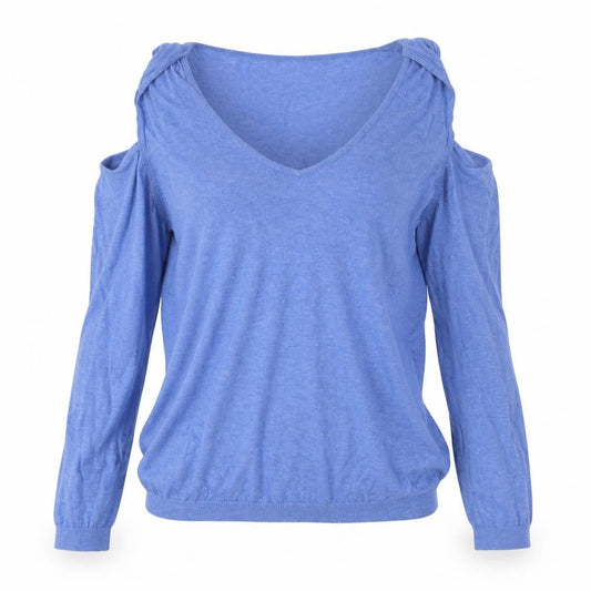 Mango Womens Blue  Knit Pullover Jumper Size S