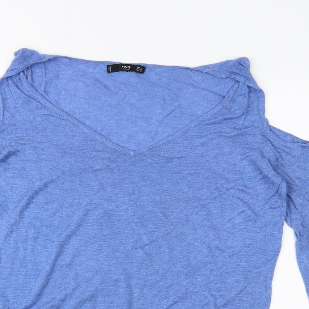 MNG Womens Blue  Knit Pullover Jumper Size S