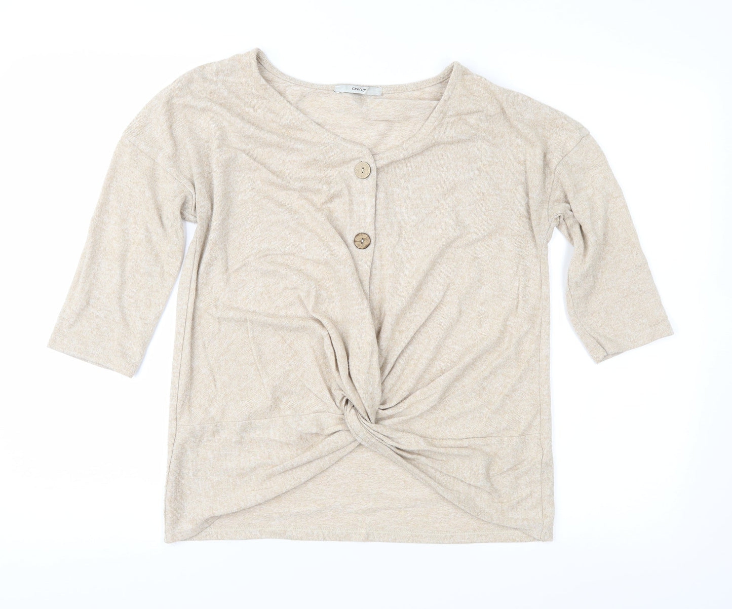 George Womens Beige  Knit Pullover Jumper Size 10