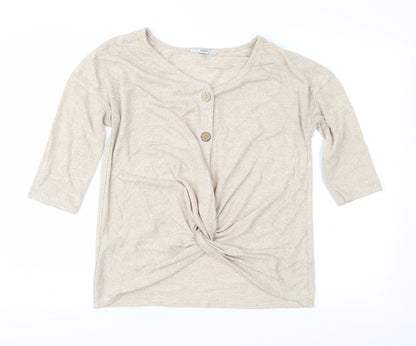 George Womens Beige  Knit Pullover Jumper Size 10