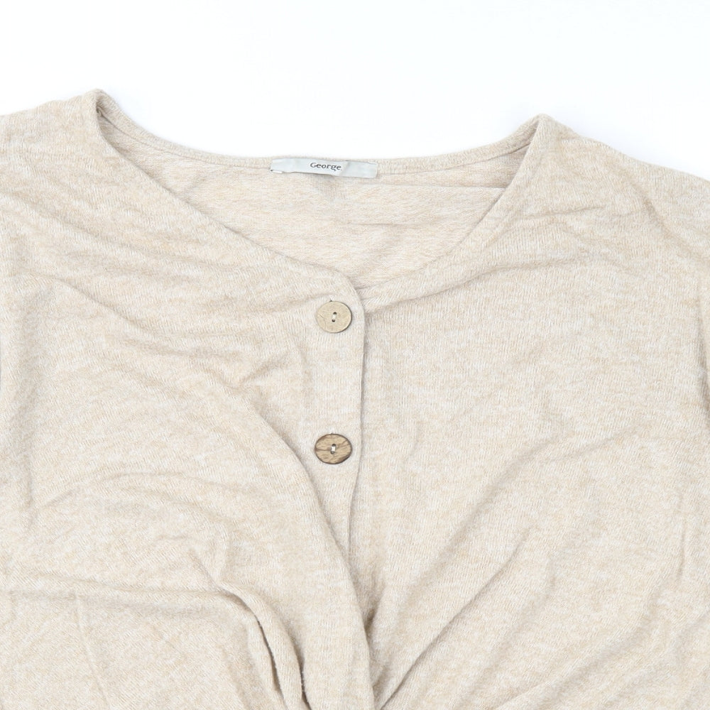 George Womens Beige  Knit Pullover Jumper Size 10