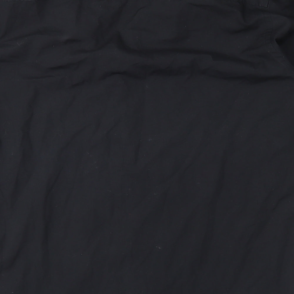 Mens UK Size 15 Cedar Wood State Black  Button-Up Long Sleeve Casual Shirt