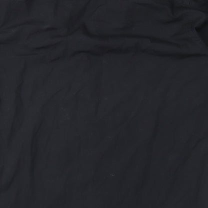 Mens UK Size 15 Cedar Wood State Black  Button-Up Long Sleeve Casual Shirt