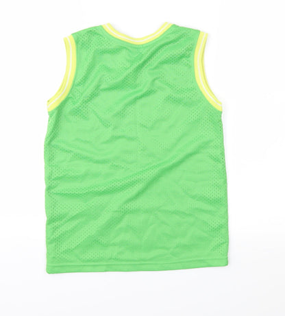 Rebel Boys Green   Pullover T-Shirt Size 9-10 Years