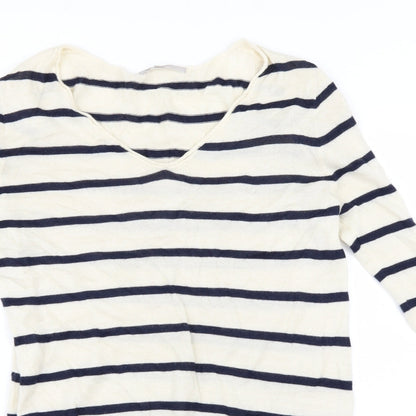 Gap Womens Ivory Striped  Pullover Jumper Size S