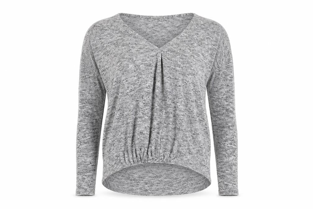 Womens UK Size 8 River Island Grey Basic T-Shirt