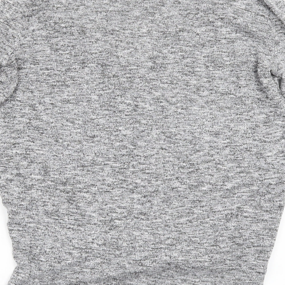 Womens UK Size 8 River Island Grey Basic T-Shirt