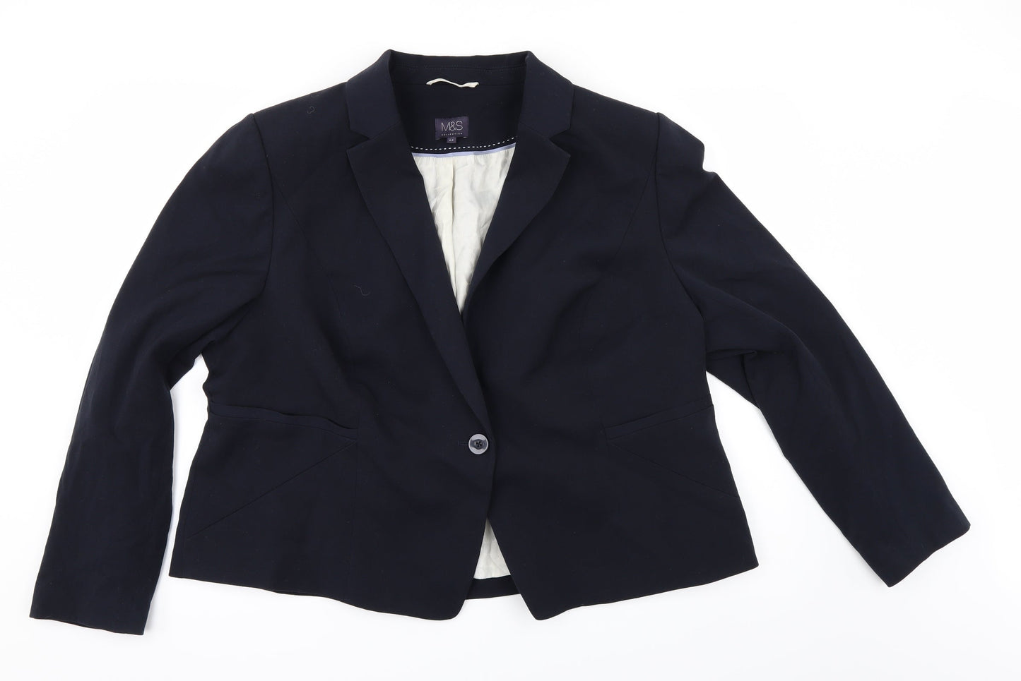 Marks and Spencer Womens Blue   Jacket Suit Size 2
