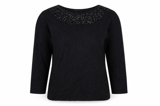 David Emanuel Womens Black   Pullover Jumper Size S  - sequin