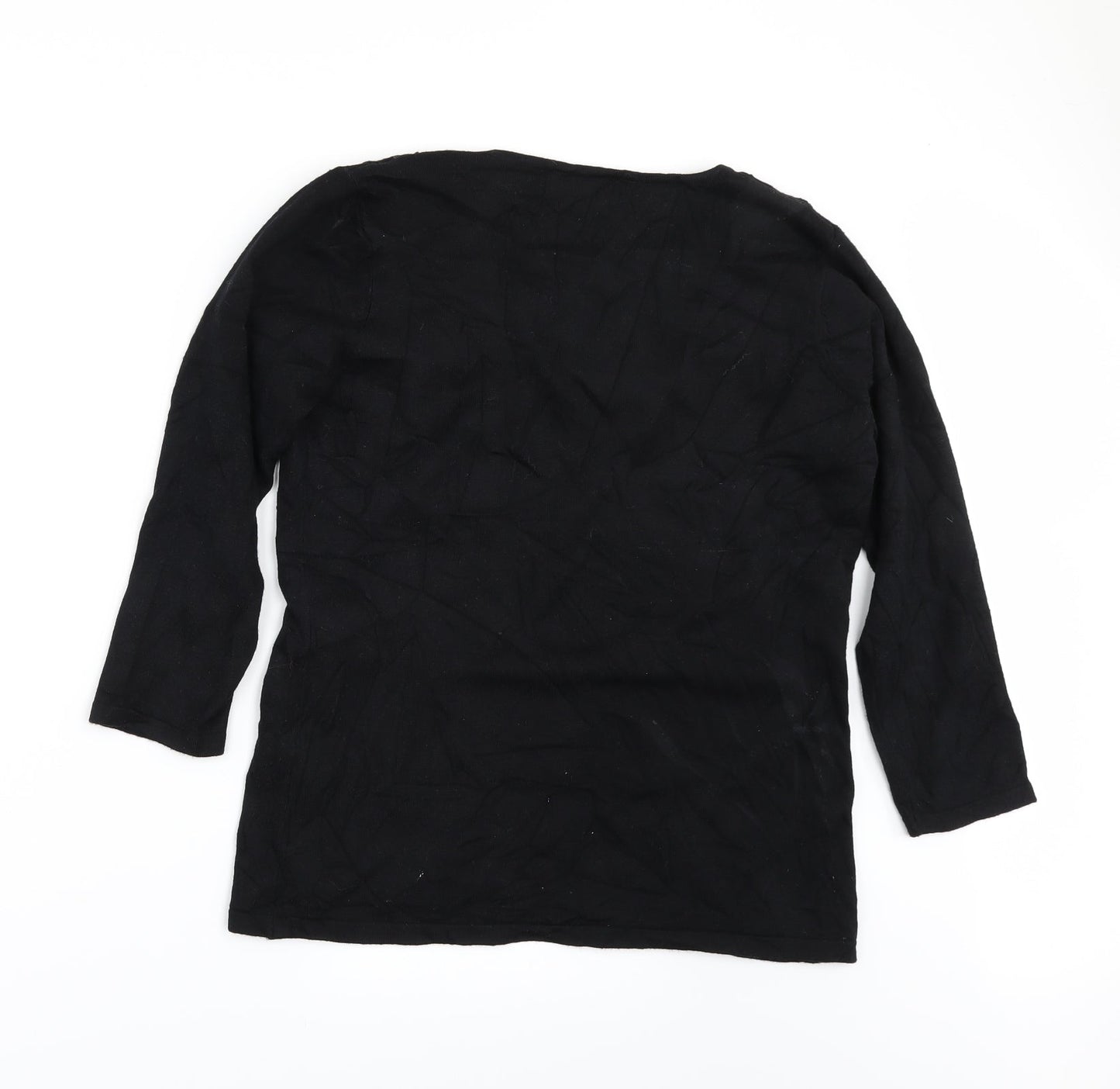David Emanuel Womens Black   Pullover Jumper Size S  - sequin