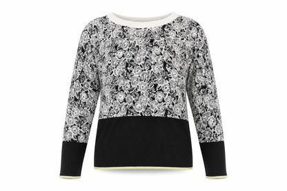 Next Womens Black Floral  Pullover Jumper Size 6
