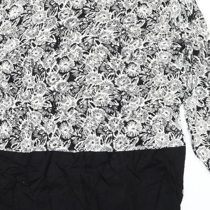 Next Womens Black Floral  Pullover Jumper Size 6