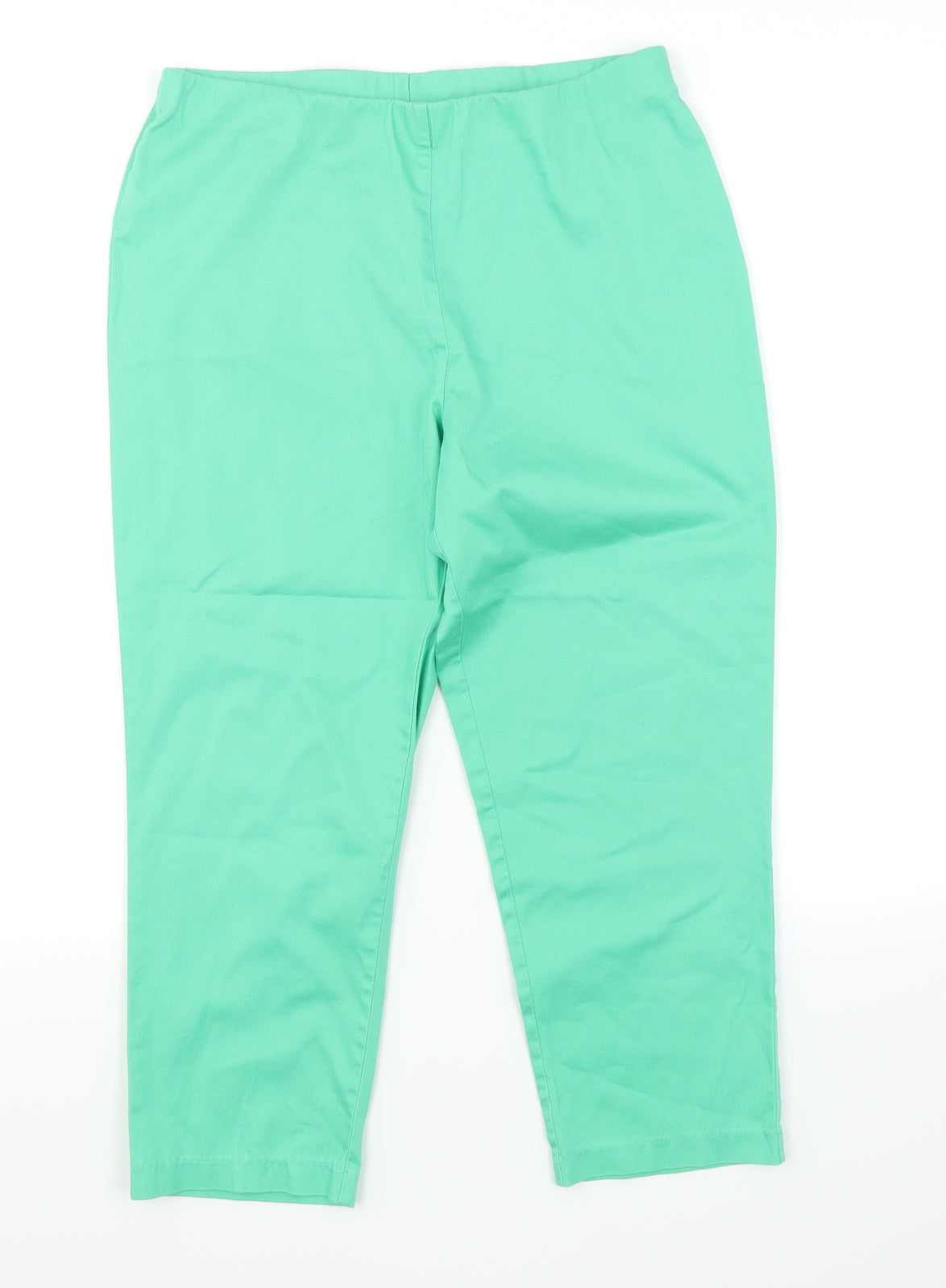 Simply Stockshop Womens Green   Capri Trousers Size 10 L20 in