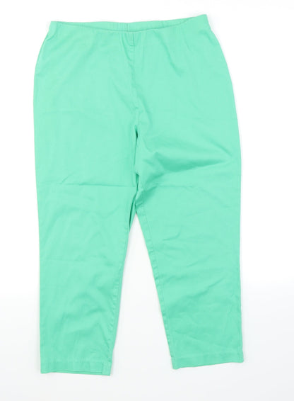 Simply Stockshop Womens Green   Capri Trousers Size 10 L20 in