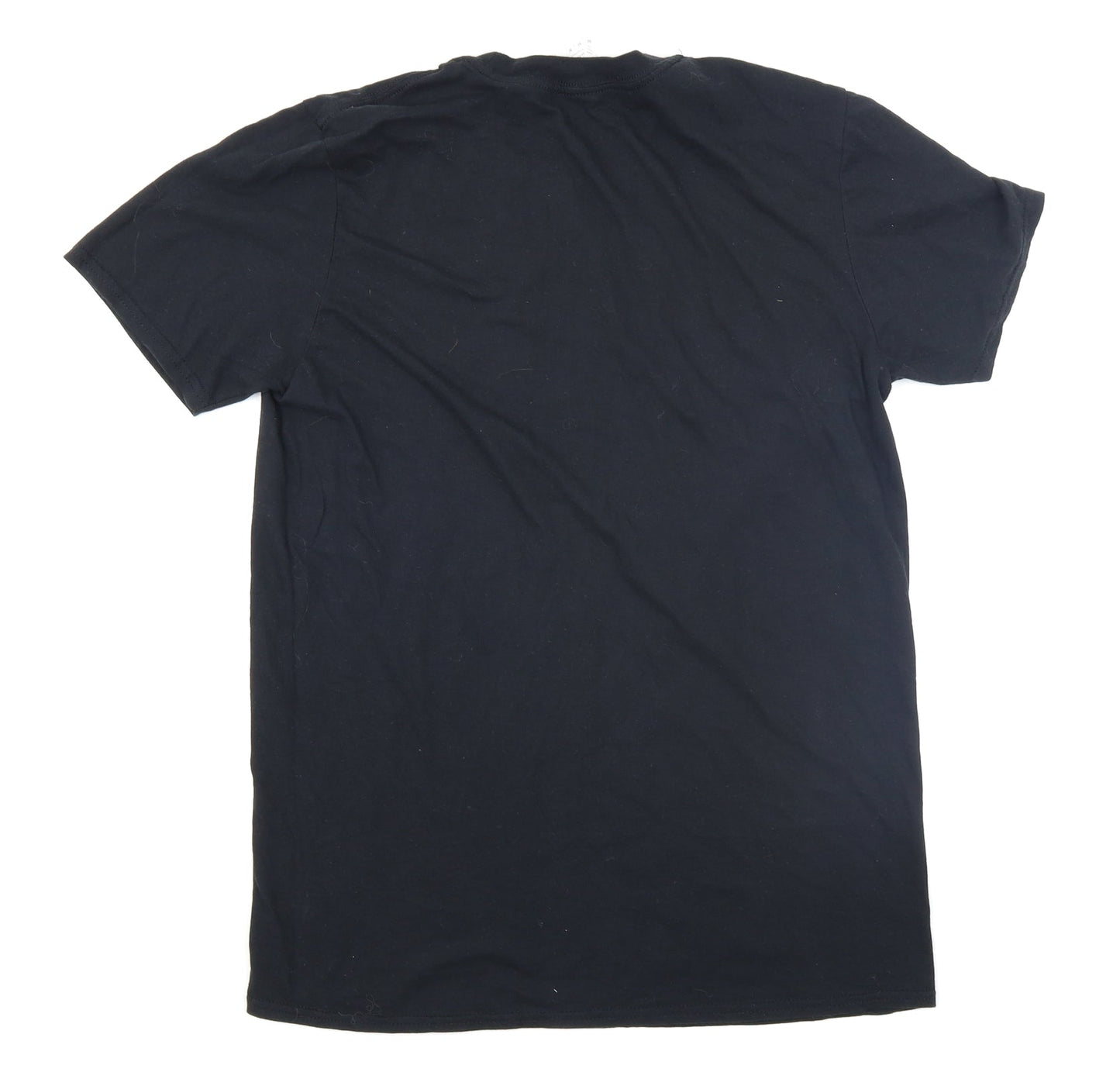 Womens UK Size M Gildan Black Basic T-Shirt