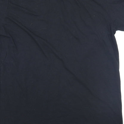Womens UK Size M Gildan Black Basic T-Shirt