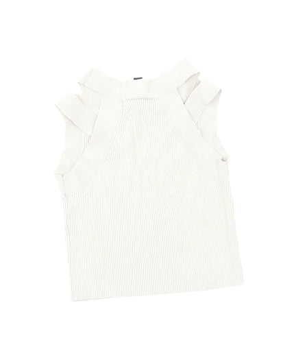 Womens UK Size 6 Topshop Beige Cropped Tank