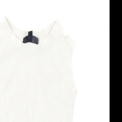 Womens UK Size 6 Topshop Beige Cropped Tank